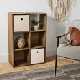 thumbnail image 4 of Mainstays 6 Cube Storage Organizer, Warm Walnut, 4 of 13