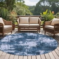 thumbnail image 4 of Navy Blue Ombre Round Area Rug 5Ft Washable Circle Rugs for Living Room Bedroom, Gradient Abstract Art Vintage Non-Slip Carpet Floor Mats Indoor Outdoor Carpet Runner Aesthetic Home Decor, 4 of 8