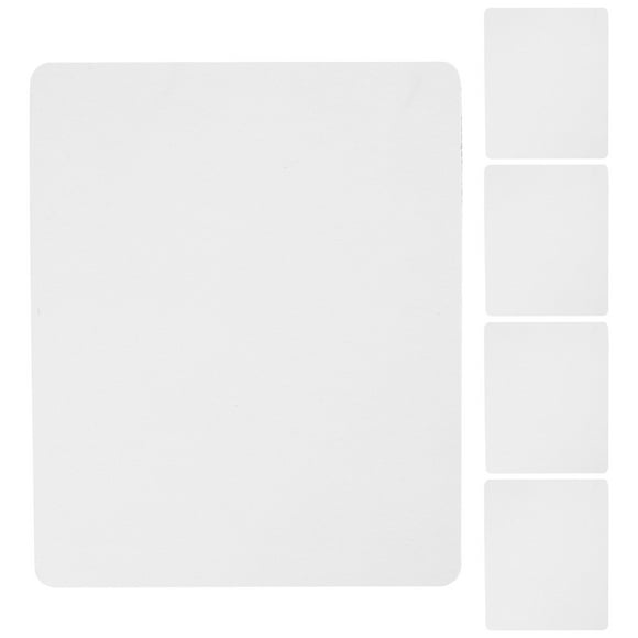 USHOBE 5Pcs Computer Mouse Pad Rubber White for Crafting Projects Friends DIY Enthusiasts