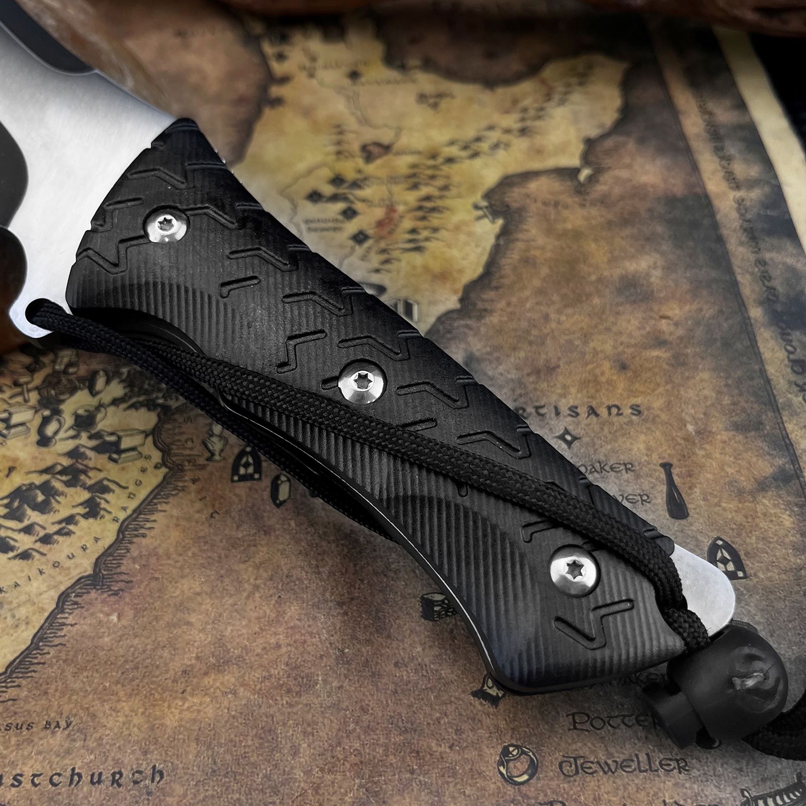 Multi-Purpose Fixed Blade Knife, 7Cr13Mov Stainless Steel, Nylon Fiber Handle, 11.81" Overall Length with Sheath for Light Outdoor Tasks