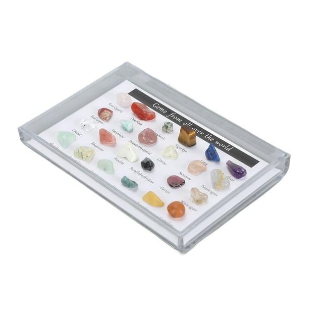 Geology Science Learning Tool,Rock Science Collection Kit Educational Toy Desktop Decorations Rock And Mineral Educational Collection In Collection Box For Birthday Party Classroo
