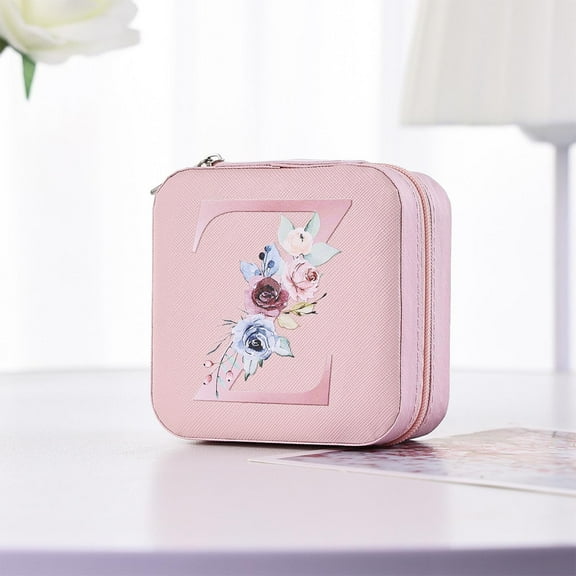 JingChun Jewelry Organizer Box, Pink, Small Jewelry Organizer for Women, Jewelry Travel Organizer, Ring Organizer Necklace Organizer Earring Organizer Box