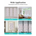 thumbnail image 6 of Window Privacy Film Pink Blue Floral Stained Glass Window Film Decorative Sun Block Window Cover Retro Farmhouse Botanical Blossom Window Clings Static Adhesive Sticker for Bathroom 17.7"x39.3", 6 of 7