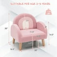 thumbnail image 2 of OLAKIDS Kids Sofa, Toddler Armchair with Solid Wooden Frame Anti-Tipping Design Plush Fabric, Upholstered Children Chair for Nursery Kindergarten Playroom Preschool, Gift for Boys Girls, 2 of 9