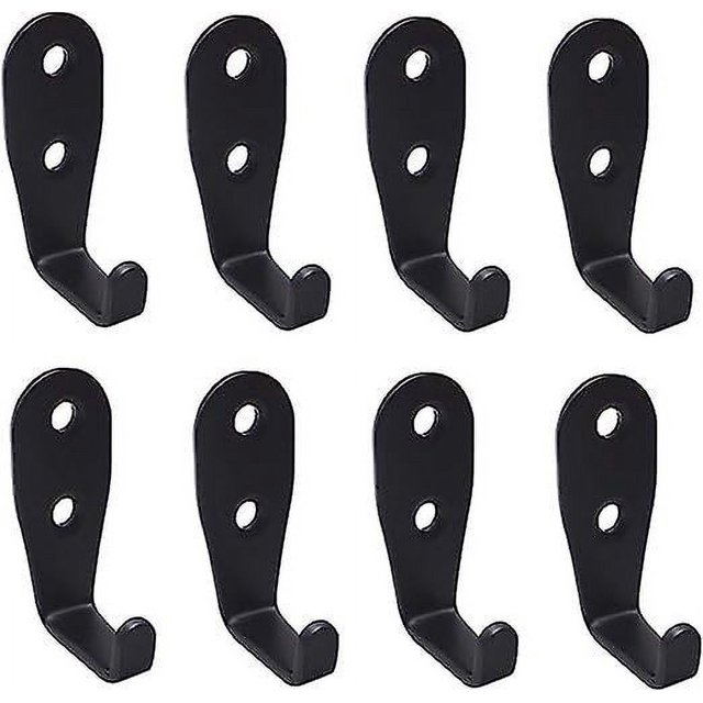 Ganchos para abrigos en forma de L de 2,5 X 1, gancho único de acero inoxidable, gancho para bata, colgador de ollas y sartenes, montado en la pared, paquete de 8