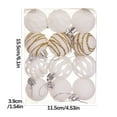 thumbnail image 3 of Christmas Ornaments Balls, Flocked Christmas Tree Ball Hanging Ornaments Shatterproof Xmas Bulbs for Christmas Tree Decorations, White, 3 of 6