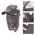 thumbnail image 2 of SUNRI Summer Sun Cap UV Protection Hat Foldable Wide Brim Baseball Hats for Beach Breathable Fishing Caps Detachable Face Flap, 2 of 19