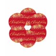 thumbnail image 7 of 13 Inch Round Placemats Set of 6, Merry Christmas Non Slip Heat Insulation PP Table Mats, Winter Snowflake Xmas Aesthetic Red Washable Place Mats for Kitchen Dining Party Table Decor, 7 of 7