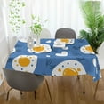 thumbnail image 3 of Yayeee Tablecloths 54" x 54" Rectangle Wrinkle Resistant Party Table Cover, Cute Fried Eggs, 3 of 8