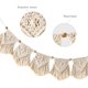 thumbnail image 4 of Colgadores de pared para decorar tu habitación decoración de pared boho tapiz de algodón textil a mano borla guirnalda pancarta y cortina de puerta beige, 7 banderas con borla corta, 4 of 4