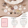 thumbnail image 2 of Uxcell 100Pcs Botones de Concha Natural Redonda, Botones de Costura de Madreperla de 9mm y 2 Agujeros para Ropa, Camisas, Vestidos, Manualidades DIY, Crema Amarilla Caqui, 2 of 6