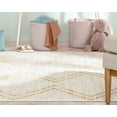 thumbnail image 3 of Well Woven Kennedy Reeve Modern Chevron Pattern Yellow Ivory 5'3" x 7'3" Kids Area Rug, 3 of 8