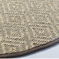 thumbnail image 3 of SAFAVIEH Natural Fiber Cinaed Geometric Sisal Area Rug, Natural/Brown, 6' x 6' Round, 3 of 5