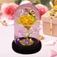 thumbnail image 5 of Oro Rosa Ornamentos de Navidad Vidrio Chapado en Oro Rosa Joyería, Flor Eterna, Regalo de Vacaciones Creativo, Luminoso Llevó Luz Nocturna Regalos de Vacaciones para Mujeres, 5 of 6
