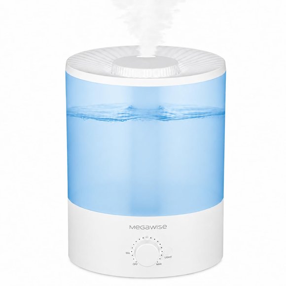 Humidificador MegaWise Ultrasonic Cool Mist de 3.5 L con relleno superior