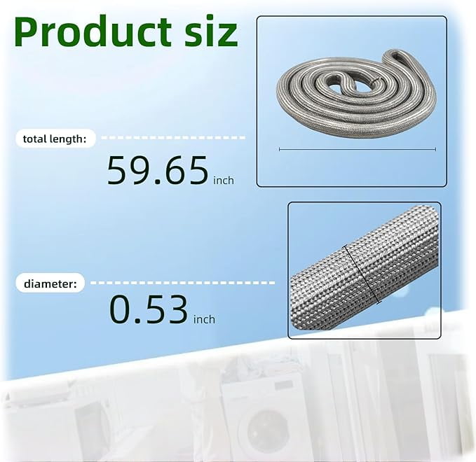 W10906683 Dryer Door Seal Part Replaces W10823580, AP6034191 Dryer Door Seal,Compatible with Maytag,Whirlpool WED49STBW1,WED4950HW0,WED5000DW2 and Kenmore Dryer Parts Model 110 Series