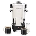 thumbnail image 1 of HomeCraft 45-Cup Coffee Urn and Hot Beverage Dispenser with Double Dripless Faucet, Quick-Brewing, Stainless Steel, 1 of 5