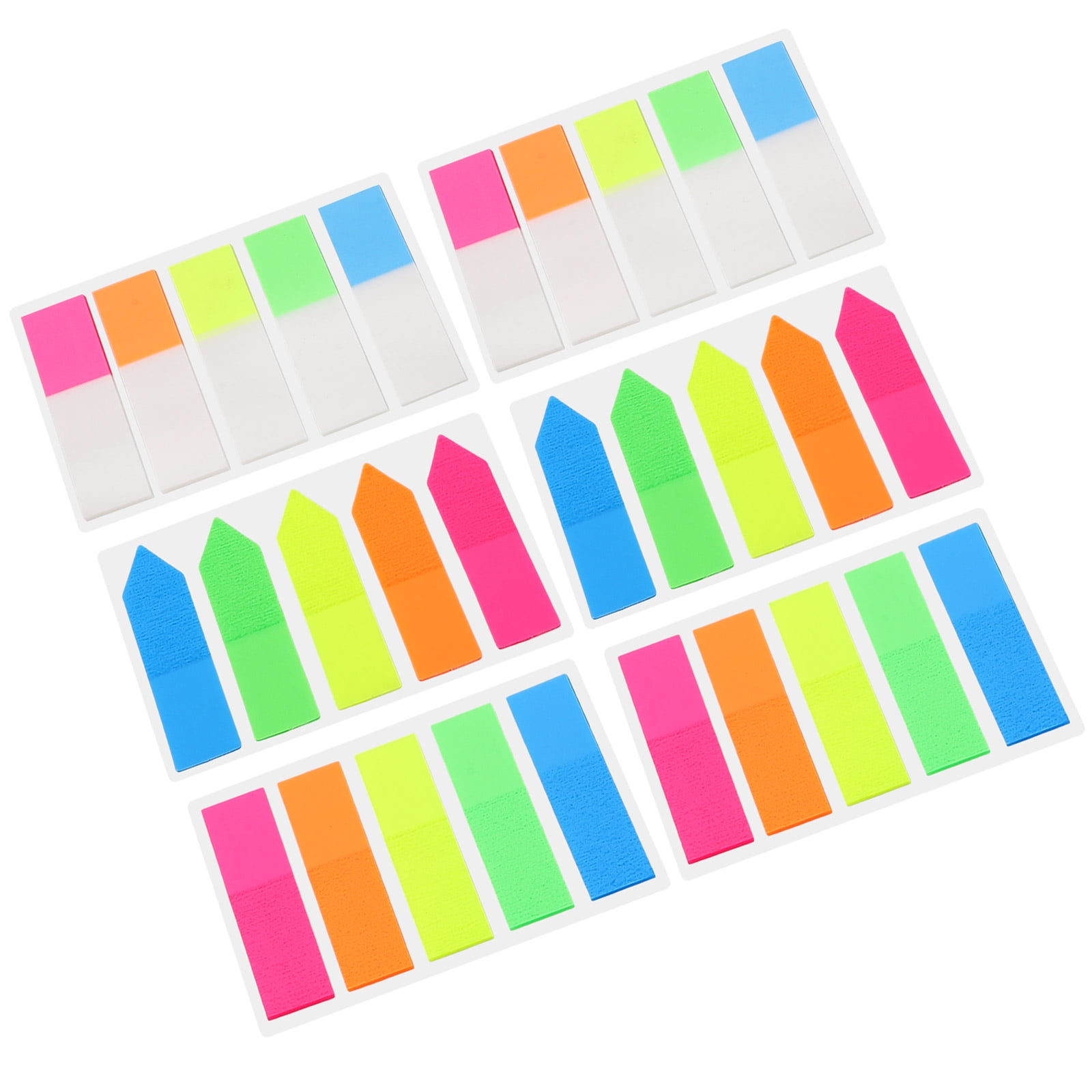 AWEELON 240-Piece Colored Sticky Note Tabs - Writable Page Flags For Books & Files (10 Colors)