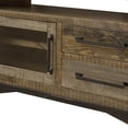 thumbnail image 5 of 51" Brown Solid Wood Cabinet Enclosed Storage Distressed TV Stand, 5 of 6