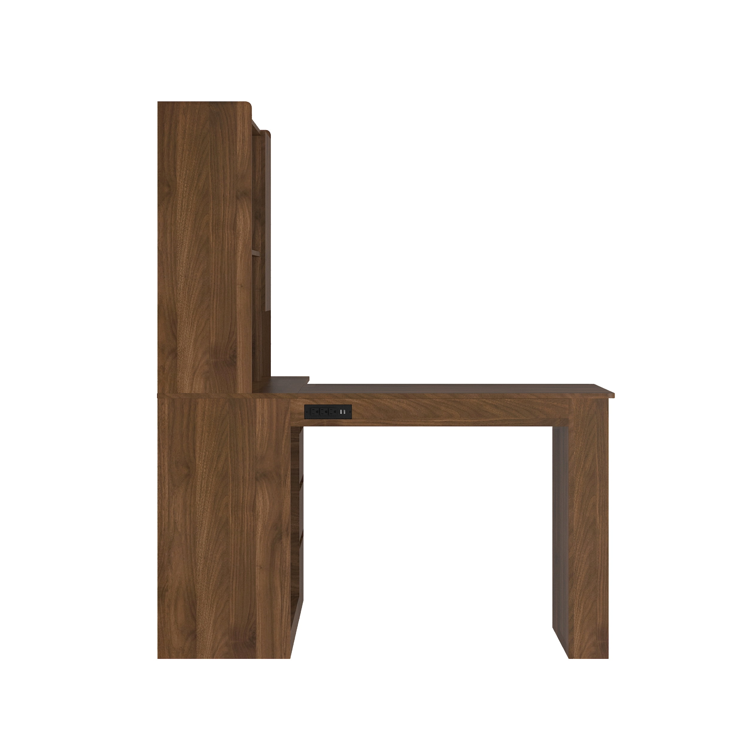 NEW L Shaped Desk with Charger,Computer Desk with Drawers,Bookshelf, with LED Light,Modern Corner Desk,Home Office Desk,L-Shaped Study Table Writing Desk,Corner Gaming Computer Desk with Storage