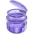 thumbnail image 1 of 2-in-1 Retainer Case & Denture Cup for Soaking Dentures \u2013 Storage & Bath Case for Retainers, Mouth Guards, Night Guards, False Teeth \u2013 Lightweight PC Material, Travel-Friendly (Purple), 1 of 5
