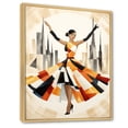 thumbnail image 2 of Designart "Orange Adagio Ballet Dance Fashion" Fashion Framed Wall Art - Glam Orange Ballet Entryway Framed Wall Art, 2 of 6