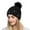 Black, variant on ZIZOCWA Womens Winter Knitted Beanie Hat with Pom Pearl Warm Knit Caps Beanie for Women Cold Weather Stretchy Warm Hats Black