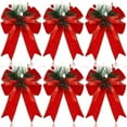 thumbnail image 4 of Large Christmas Tree Finisher Bow Diy Velvet Fabric Edge Binding Ribbon Ornament, 4 of 8