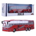 thumbnail image 2 of Autobús de juguete de simulación a escala 1:50, de aleación, con luz y música para niños (rojo)., 2 of 10