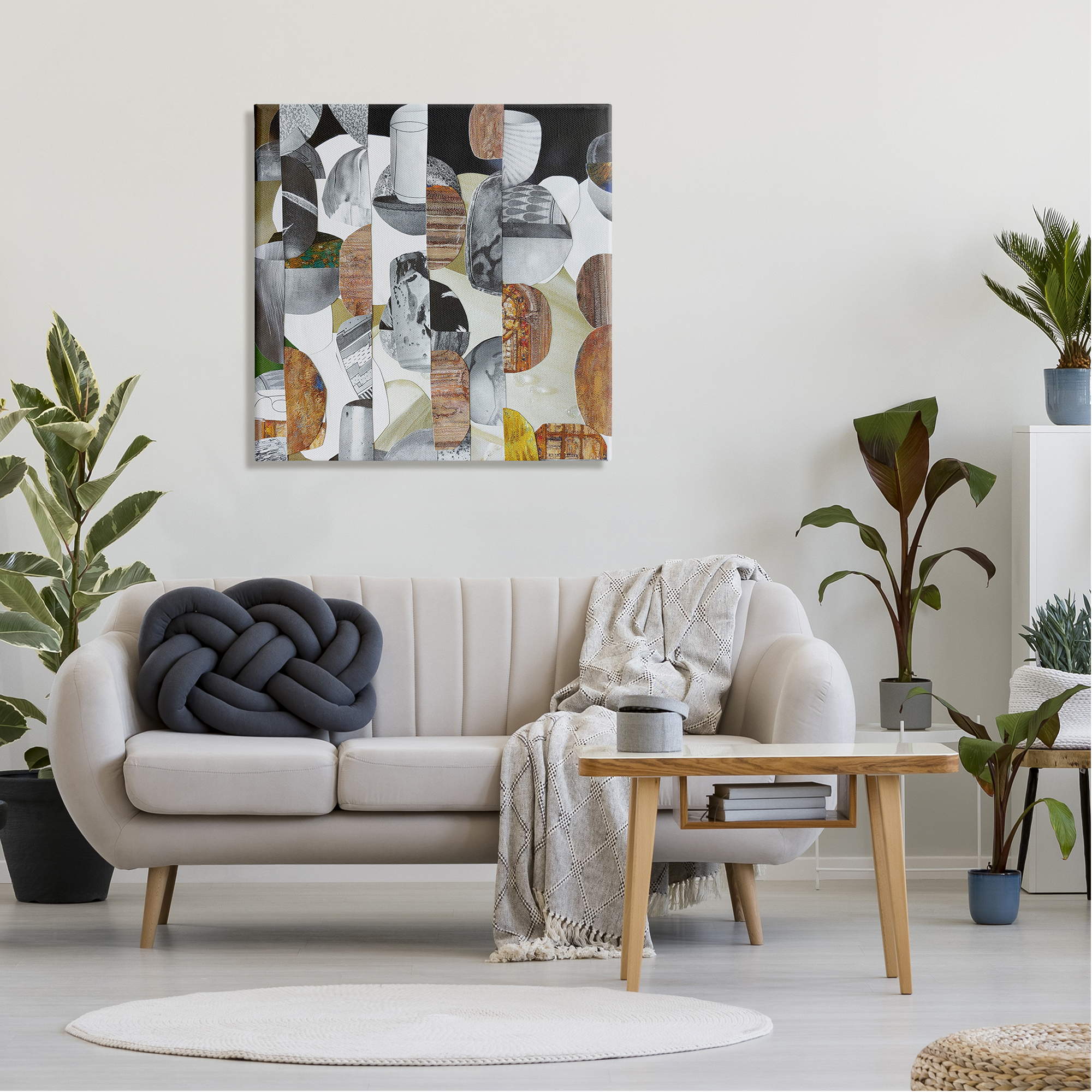 Stupell Nubian Sundance Abstract Shapes Collage Abstract Painting Gallery Wrapped Canvas Print Wall Art