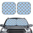 thumbnail image 2 of Kll Terrier Windshield Sun Shade 2-Piece Foldable Car Front Window Sunshade For Most Sedans Suv Truck - Auto Sun Blocker Visor Protector Blocks Max Uv Rays - Large, 2 of 7