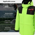thumbnail image 5 of Feancey Mens Heated Jacket Waterproof Softshell Men and Women Winter 4 Zones Heating Coats Outdoor Windproof Hooded Ski Jackets with Pockets 90% off Clearance Sale,Green,L, 5 of 9