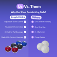 thumbnail image 2 of Fresh Kicks Foul Ballz - Shoe Deodorizers for Sneakers, Gym Bags and Locker Odor (6 Pack), 2 of 6