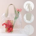 thumbnail image 2 of Unique Bargains 1 Pc Reusable Gift Bag Durable Star Design Handle Gift Bag Beige, Transparent Large, 2 of 5