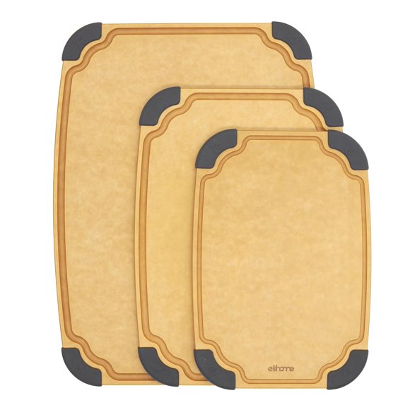 Juego de tablas de cortar Elihome Essential Series 3 en 1 con Juice Groove