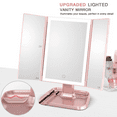 AirExpect Makeup Mirror Vanity Mirror with 1 x 2 X 3 X Magnification