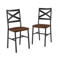 thumbnail image 1 of Chaises d'Appoint Industrielles en Bois (Lot de 2) - Noyer Foncé, 1 of 9