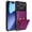 Cherryred, variant on Lunvic for iPhone 18 Pro Case with Card Holder, Flip Open Hidden Compartment Stores 5 Cards, Heavy-Duty Dual-Layer PC TPU Shockproof Cover, Red