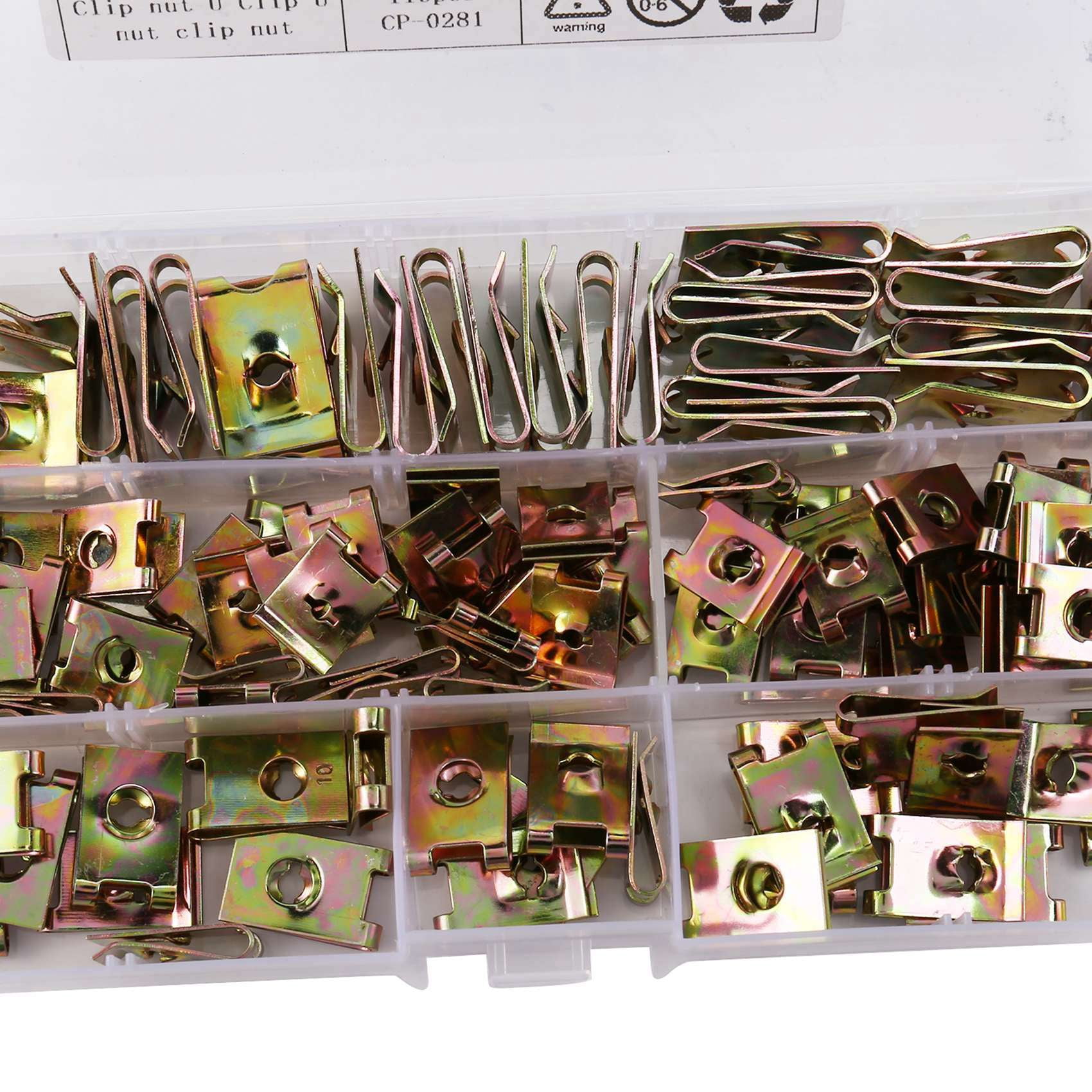 220Pcs Speed Fasteners U Nuts Self Tapping Screw Clip Hole Interior Door Trim Panel Clips Metal Rivets