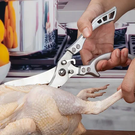 

1pc Kitchen Poultry Shears Multi-purpose Sharp Stainless Steel Kitchen Scissors Meat And Vegetable Grill Scissors Chef Cooking Scissors