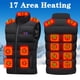 thumbnail image 1 of Chaleco calefactable de 17 zonas para hombre y mujer, unisex, de invierno, con calefacción por USB y 3 zonas de calefacción., 1 of 9