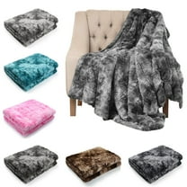 Faux Fur Throw Blanket, Tie-dye Fluffy Super Soft Furry Decorative Comfy Shaggy Throws and Blankets for Couch, Sofa, Bed, 32" x 48"