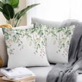 thumbnail image 2 of Green Eucalyptus Outdoor Pillow Covers Pack of 2 Leaf Red Fruit Watercolor Plant Farmhouse Waterproof Throw Pillow Covers Decorative Cushion Cases for Patio Garden Tent Balcony Couch 16x16 inch, 2 of 8
