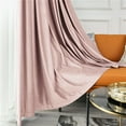 thumbnail image 5 of Voguele Blackout Curtain Energy Efficient Drapes Thermal Insulated Privacy UV Protection Window Panel Velvet Rod Pocket Light Pink W:59"x H:71"/ 150cm*180cm, 5 of 8