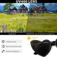 thumbnail image 5 of KANASTAL Heart Shaped Sunglasses for Women Men, Oversized Trendy Love Shaped Retro Sunglasses UV400 Vintage Cute Eyewear Valentine's Day, 5 of 7