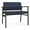 Castillo Batik, variant on Avon Reception Waiting Bariatric Chair UPH Seat Back / Black Steel / Brown