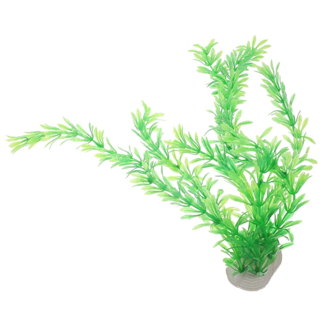 WASHWEPE 1Pc Plastic Fish Tank Plants Artificial Simulation for Aquarium with Light Green Color