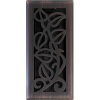 Imperial RG3279 Vine Design Steel Floor Register, Oil Rubbed Bronze, 4" x 10"