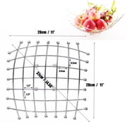 iPstyle Fruit Basket Countertop Fruit Bowl Holder Chrome Silver Metal Wire