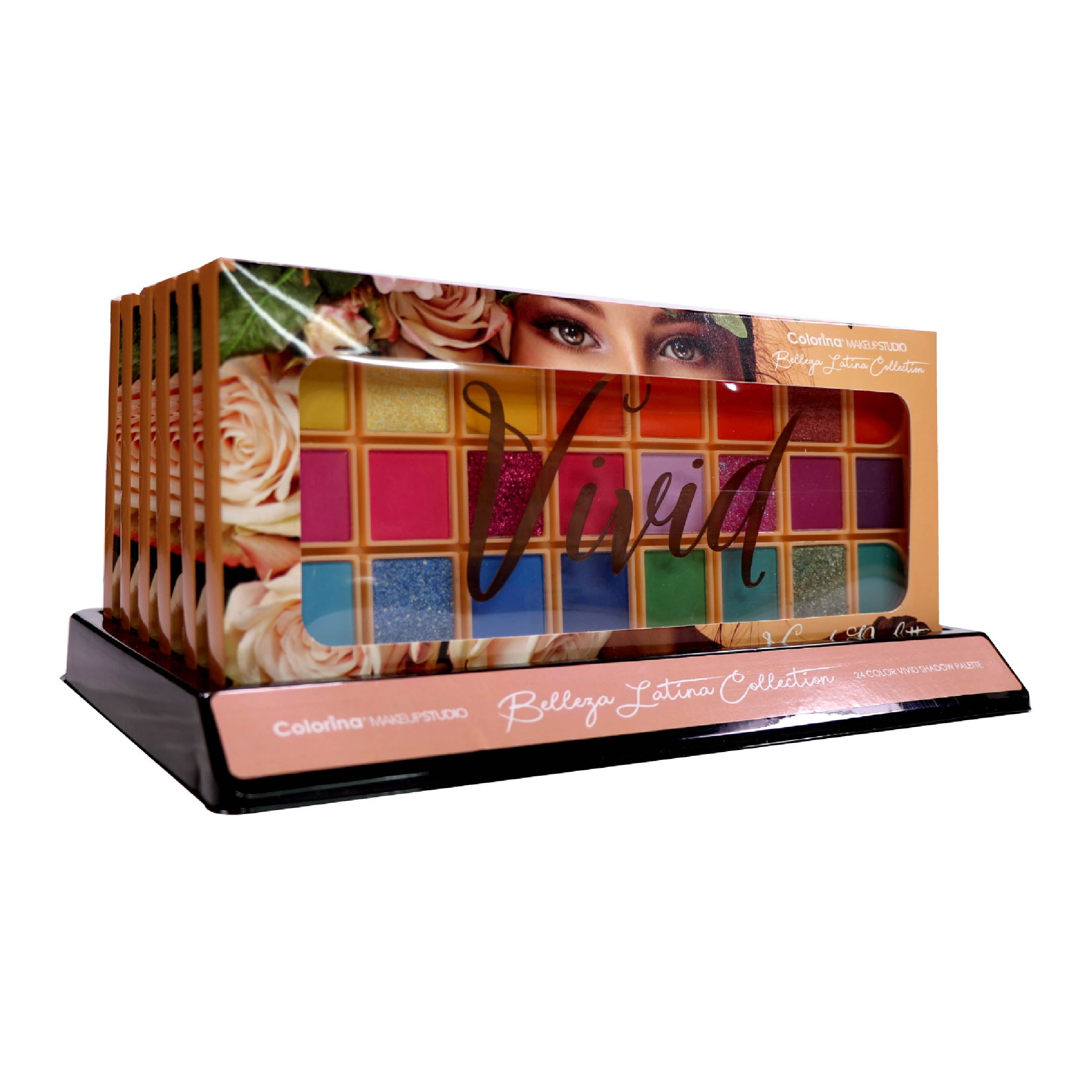 Colorina Makeup Studio Belleza Latina Collection 24 Color Vivid Shadow Palette 1.75 oz